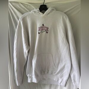 White Nike Embroidered Sweatshirt